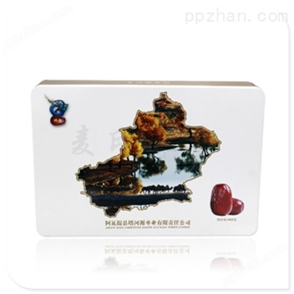 红枣方形铁盒|供应马口铁农产品盒|麦氏铁盒生产