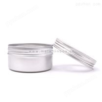 厂家直供螺纹开窗透明蜡烛铝罐 开窗饰品收纳铝制小圆罐