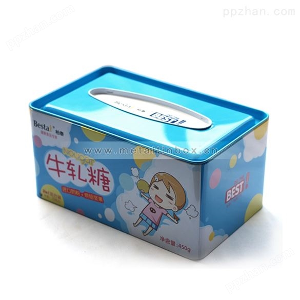 马口铁牛轧糖包装盒 多功能环保纸巾盒
