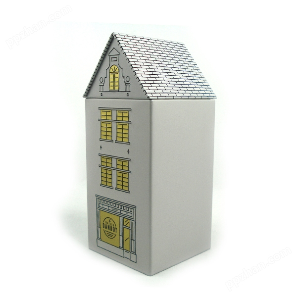 屋子形状马口铁礼品包装盒 定制生产房屋形状包装铁盒礼品盒