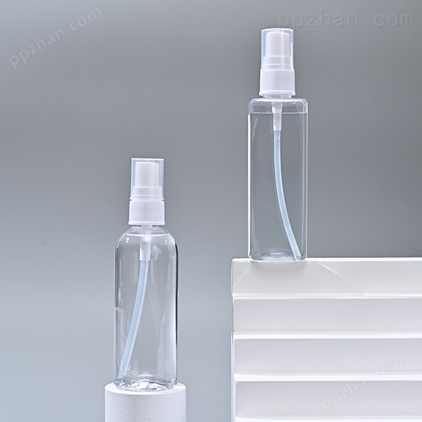 工厂直销30ml-50ml透明塑料瓶 pet材质消毒液化妆品试用装小喷瓶