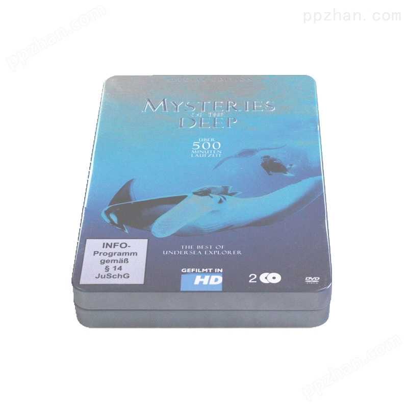 探索深海世界纪录片DVD光碟包装铁盒