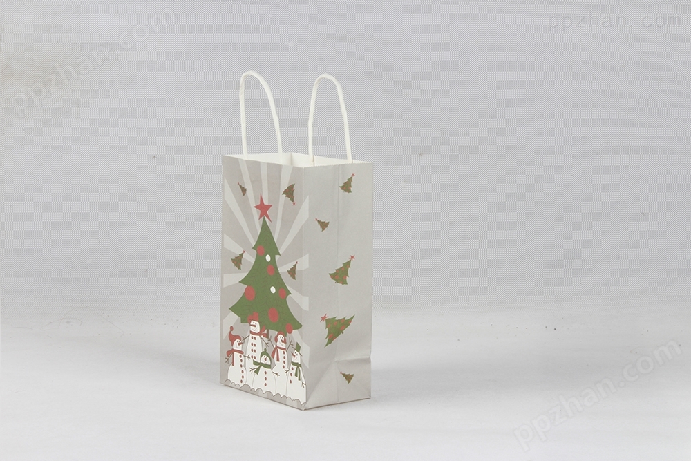 圣诞树精美礼品牛皮纸袋